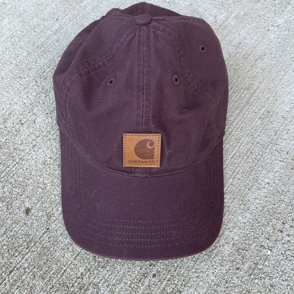 Carhartt Maroon Red Brown Hat Ball Cap Adjustable - Picture 2 of 4